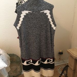 LOFT super cozy Aztec Long Sweater Dress